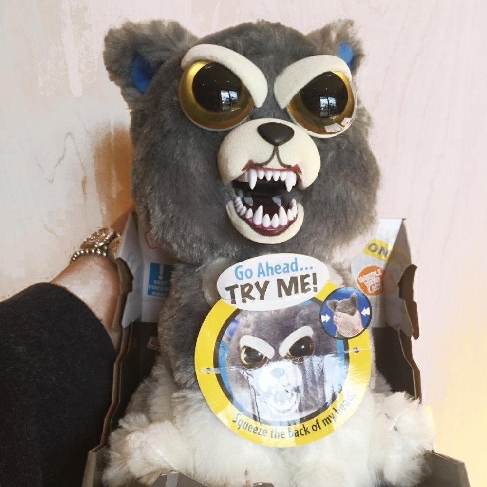 SAMMY SUCKERPUNCH DOG STUFFED ANIMAL HAPPY ANGRY - Picture 5 of 8